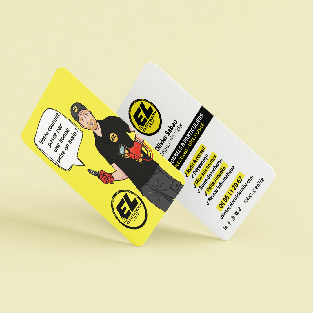 Carte de visite pour Electricien Lille